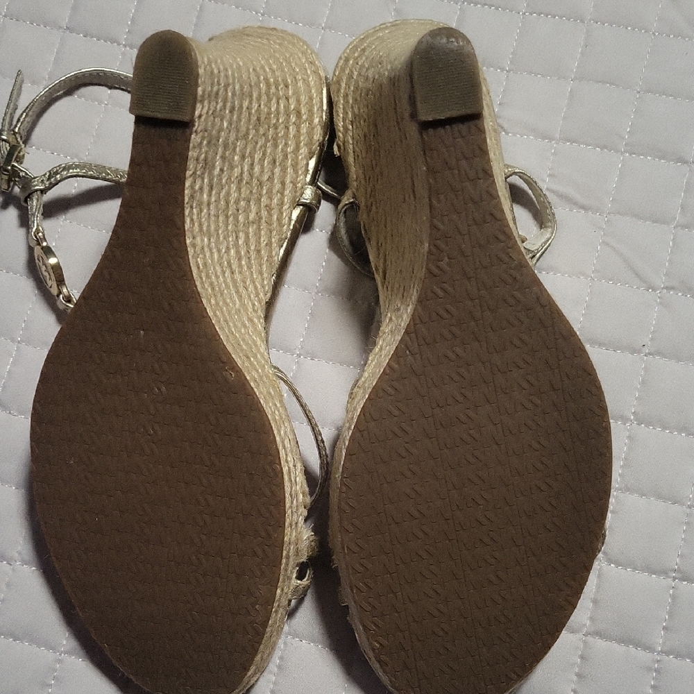 Michael Kors Gold and Tan Wedges - Picture 4 of 6